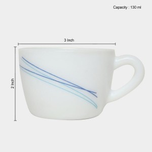 Hitech Sales 130 ml Opalware Cup & Saucer Set White | Microwave Safe Ceramic Cup | Ideal for Daily Use Hitech Sales 130 ml Opalware Cup & Saucer Set White | Microwave Safe Ceramic Cup | Ideal for Daily Use
