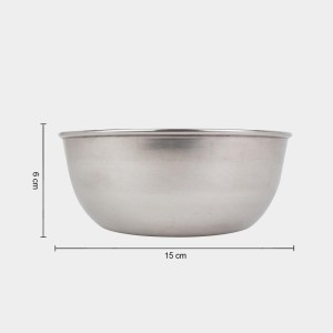 Stainless Steel Bowl, 6 X 15 cm (Pack of 1) Stainless Steel Bowl, 6 X 15 cm (Pack of 1)