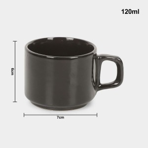 Hitech Sales 120 ml Stoneware Mug Black | Microwave Safe Ceramic Cup | Ideal for Daily Use Hitech Sales 120 ml Stoneware Mug Black | Microwave Safe Ceramic Cup | Ideal for Daily Use