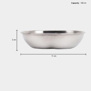 100 ml Stainless Steel Serving Bowl, 1 1 cm Dia. (Pack of 1)