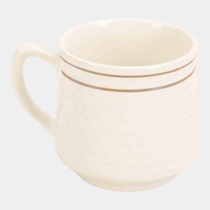 Hitech Sales 120 ml Stoneware Cup Set of 6 White | Durable & Microwave Safe | Set for Tea/Coffee