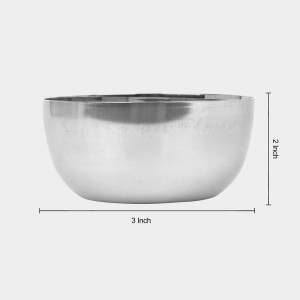 Steel Bowl 2 X 3 in (Pack of 1)