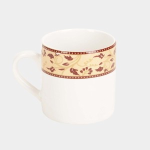 Hitech Sales 120 ml Stoneware Cup Set of 6 White | Durable & Microwave Safe | Set for Tea/Coffee Elegant Design