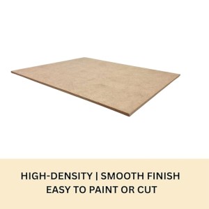 MDF Board Sheets 3 mm for Arts & Crafts | Premium Plain MDF Wood Sheets for Painting, Resin Art, Mandala, Pyrography, Decoupage & DIY Projects | 13 x 15 Inch | Pack of 10