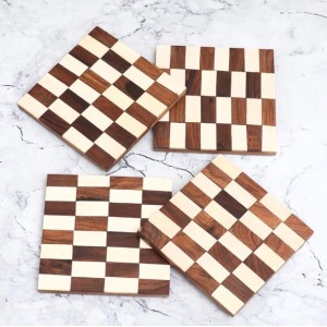 White and Brown Handcrafted Wooden Coasters – Set of 4 | Elegant Drink Mats for Tea, Coffee & Beverages | Rustic Tabletop Coaster Set for Home & Office Décor White and Brown Handcrafted Wooden Coasters – Set of 4 | Elegant Drink Mats for Tea, Coffee & Beverages | Rustic Tabletop Coaster Set for Home & Office Décor