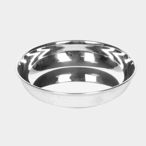 Steel Dinner Set 30 Pcs Bowl: 5 X 11 cm, Dish Bowl: 2 X 11 cm, Glass: 11 X 7 cm, Plate: 28 cm Dia., Spoon: 16 X 4 cm, 6 Bowls, 6 Dish Bowls, 6 Glasss, 6 Plates, 6 Spoons