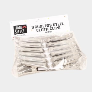Steel Cloth Clips-Set of 15, 1 2