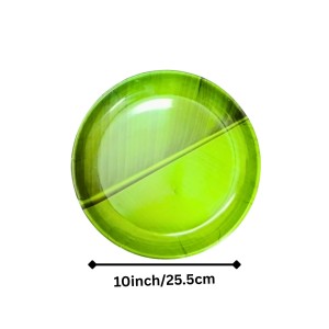Round Plate | Green Leaf Design Serving Plate for Puja, Prasad & Traditional Dining Festive & Daily Use. Round Plate | Green Leaf Design Serving Plate for Puja, Prasad & Traditional Dining Festive & Daily Use.