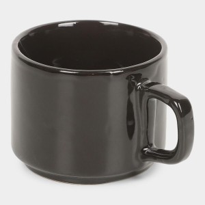 Hitech Sales 120 ml Stoneware Mug Black | Microwave Safe Ceramic Cup | Ideal for Daily Use Hitech Sales 120 ml Stoneware Mug Black | Microwave Safe Ceramic Cup | Ideal for Daily Use