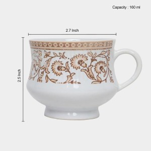 Hitech Sales 160 ml Stoneware Cup & Saucer Set White | Microwave Safe Ceramic Cup | Ideal for Daily Use Hitech Sales 160 ml Stoneware Cup & Saucer Set White | Microwave Safe Ceramic Cup | Ideal for Daily Use