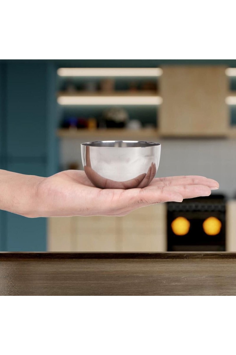250 ml Stainless Steel Serving Bowl, 9 cm Dia. (Pack of 1)