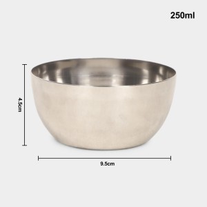 250 ml Steel Serving Bowl 9.5 X 4.5 cm (Pack of 1) 250 ml Steel Serving Bowl 9.5 X 4.5 cm (Pack of 1)