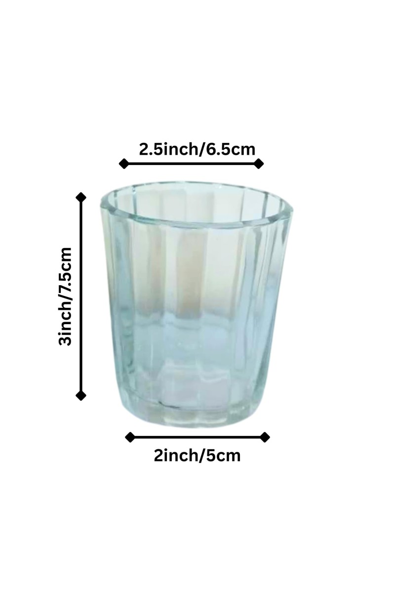 Small Tea Glass | Chai, Milk & Coffee Drinking Glasses | Clear Transparent Durable Glass Tumblers for Home, Kitchen & Office Use (1)