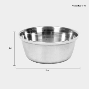40 ml Steel Serving Bowl 6 X 2 cm (Pack of 1) 40 ml Steel Serving Bowl 6 X 2 cm (Pack of 1)