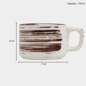 Hitech Sales 120 ml Stoneware Cup White | Microwave Safe Ceramic Cup | Ideal for Daily Use Hitech Sales 120 ml Stoneware Cup White | Microwave Safe Ceramic Cup | Ideal for Daily Use