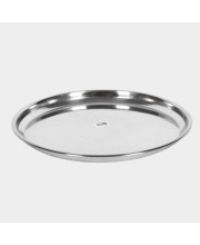 Steel Meal Set Bowl: 9 X 4 cm, Plate: 25 cm Dia., Tumbler: 7 X 11 cm, 1Bowl, 1Plate, 1Tumbler