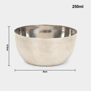 250 ml Steel Serving Bowl 4.5 X 9 cm (Pack of 1) 250 ml Steel Serving Bowl 4.5 X 9 cm (Pack of 1)