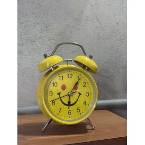 Cute Yellow Smiley Face Alarm Clock for Kids & Adults | Vintage Twin Bell Design | Loud Alarm | Battery Operated Cartoon Table Clock for Bedroom, Study & Home Décor | Pack of 1 (Inner Design May Vary) Cute Yellow Smiley Face Alarm Clock for Kids & Adults | Vintage Twin Bell Design | Loud Alarm | Battery Operated Cartoon Table Clock for Bedroom, Study & Home Décor | Pack of 1 (Inner Design May Vary)