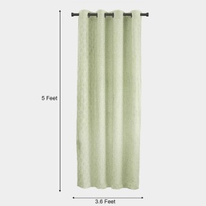 Home Beautiful 5 ft. Light Green Polyester Curtain - (M2821) Home Beautiful 5 ft. Light Green Polyester Curtain - (M2821)
