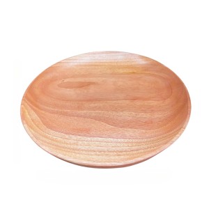 Round Segun Wood Serving Plate – 10 x 10 Inch | Natural Handcrafted Wooden Platter for Dining, Kitchen & Home Decor