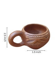 Handcrafted Clay Tea Cup Natural Terracotta Mug Eco-Friendly Pottery Hand Made Kulhad (Set of 4) Handcrafted Clay Tea Cup Natural Terracotta Mug Eco-Friendly Pottery Hand Made Kulhad (Set of 4)