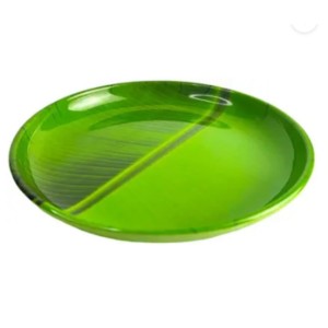 Round Plate | Green Leaf Design Serving Plate for Puja, Prasad & Traditional Dining Festive & Daily Use. Round Plate | Green Leaf Design Serving Plate for Puja, Prasad & Traditional Dining Festive & Daily Use.