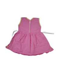 Cotton Sleeveless Baby Girl Frock for 0-9 Months – Soft & Comfortable Dress for Newborns & Infants (2, Pink)