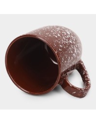 Hitech Sales 300 ml Brown Stoneware Mug Brown | Microwave Safe Ceramic Cup | Ideal for Daily Use