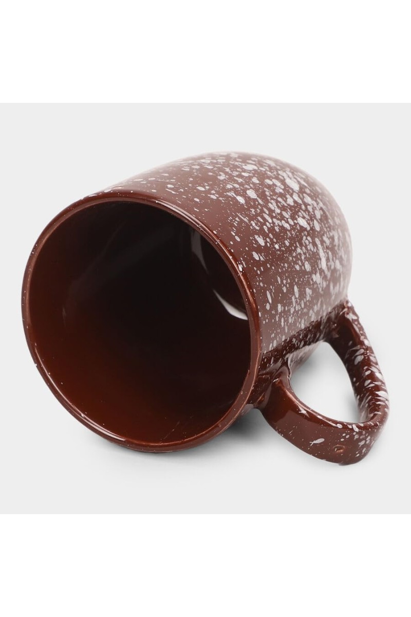 Hitech Sales 300 ml Brown Stoneware Mug Brown | Microwave Safe Ceramic Cup | Ideal for Daily Use
