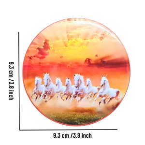 Stainless Steel Round Seven Horses Fridge Magnet | Decorative Refrigerator Magnet for Home & Office | Premium Finish | Pack of 4 (4) Stainless Steel Round Seven Horses Fridge Magnet | Decorative Refrigerator Magnet for Home & Office | Premium Finish | Pack of 4 (4)