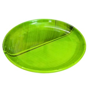 Round Plate | Green Leaf Design Serving Plate for Puja, Prasad & Traditional Dining Festive & Daily Use. Round Plate | Green Leaf Design Serving Plate for Puja, Prasad & Traditional Dining Festive & Daily Use.