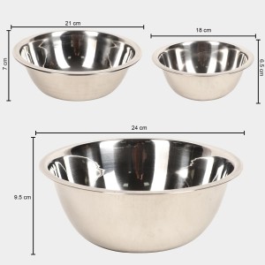 Steel Serving Bowl 24 X 9.5 cm, 21 X 7 cm, 1 8 X 6.5 cm (Pack of 3) Steel Serving Bowl 24 X 9.5 cm, 21 X 7 cm, 1 8 X 6.5 cm (Pack of 3)