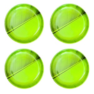 Round Plate | Banana Green Leaf Design Serving Plate for Puja, Prasad & Traditional Dining Festive & Daily Use (Set of 4). Round Plate | Banana Green Leaf Design Serving Plate for Puja, Prasad & Traditional Dining Festive & Daily Use (Set of 4).