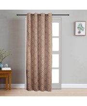Home Beautiful 7ft. Brown Printed Eyelet Curtains - (M2760) Home Beautiful 7ft. Brown Printed Eyelet Curtains - (M2760)