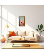 Mosque Digital Golden Balck Color Photo Frame | Hindu Religious Wall Decor | 12x18 Inches - Inspirational Wall Art for Office, Home Decor - Ideal Spiritual Gift (F16748)