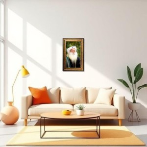 Sadguru Digital Golden Balck Color Photo Frame | Hindu Religious Wall Decor | 18x24 Inches - Inspirational Wall Art for Office, Home Decor - Ideal Spiritual Gift (F16592) Sadguru Digital Golden Balck Color Photo Frame | Hindu Religious Wall Decor | 18x24 Inches - Inspirational Wall Art for Office, Home Decor - Ideal Spiritual Gift (F16592)