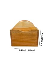 Wooden Tea Coaster Set with Holder | Premium Solid Wood Round Coasters for Hot & Cold Drinks, Tea, Coffee & Table Protection | Set of 5 (Round)
