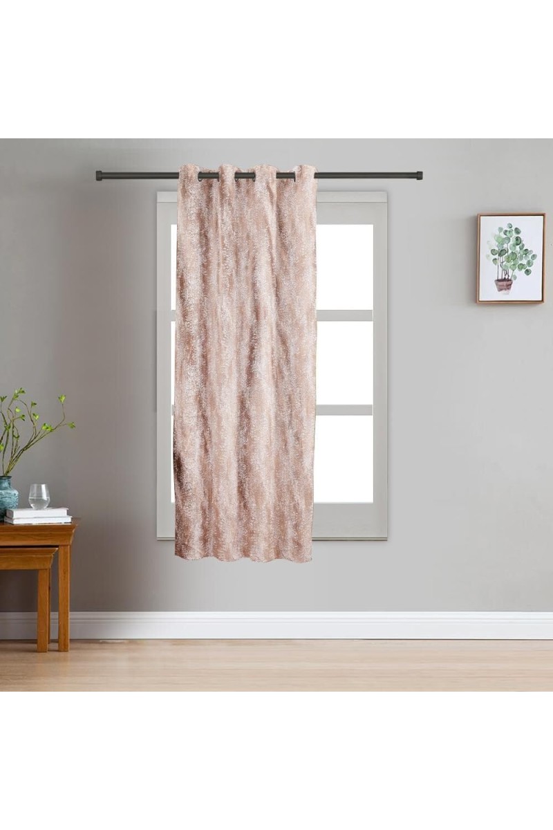 Home Beautiful 5ft. Brown Printed Eyelet Curtains - (M2859)