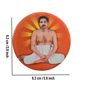 Stainless Steel Round Anukul Thakur Fridge Magnet | Devotional & Decorative Refrigerator Magnet for Home & Office | Pack of 1 Stainless Steel Round Anukul Thakur Fridge Magnet | Devotional & Decorative Refrigerator Magnet for Home & Office | Pack of 1