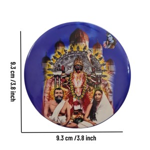 Stainless Steel Round Maa Kali with Sarada Devi & Ramakrishna Paramahansa Fridge Magnet | Devotional & Decorative Refrigerator Magnet for Home & Office | Pack of 1 Stainless Steel Round Maa Kali with Sarada Devi & Ramakrishna Paramahansa Fridge Magnet | Devotional & Decorative Refrigerator Magnet for Home & Office | Pack of 1