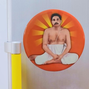 Stainless Steel Round Anukul Thakur Fridge Magnet | Devotional & Decorative Refrigerator Magnet for Home & Office | Pack of 1 Stainless Steel Round Anukul Thakur Fridge Magnet | Devotional & Decorative Refrigerator Magnet for Home & Office | Pack of 1