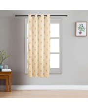 Home Beautiful 5ft. Beige Printed Eyelet Window Curtains - (M2754) Home Beautiful 5ft. Beige Printed Eyelet Window Curtains - (M2754)