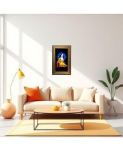 Vyasa Maharshi Digital Golden Balck Color Photo Frame | Hindu Religious Wall Decor | 10x16 Inches - Inspirational Wall Art for Office, Home Decor - Ideal Spiritual Gift (F16941)