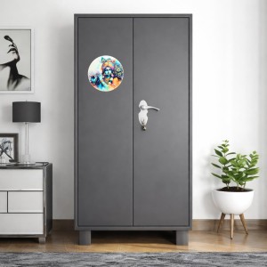 Stainless Steel Round Krishna Fridge Magnet | Decorative Spiritual Magnet for Home & Office | Pack of 1 Stainless Steel Round Krishna Fridge Magnet | Decorative Spiritual Magnet for Home & Office | Pack of 1