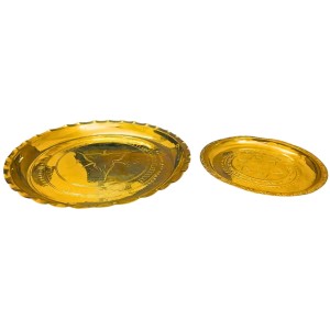 Brass Pooja Aarti Thali Set | Traditional Engraved Brass Plate for Puja, Diwali, Temple & Home Decoration | Handcrafted Brass Arti Thali with Antique Finish (Set of 2) Brass Pooja Aarti Thali Set | Traditional Engraved Brass Plate for Puja, Diwali, Temple & Home Decoration | Handcrafted Brass Arti Thali with Antique Finish (Set of 2)