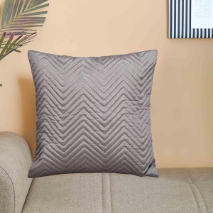 Home Beautiful Grey Microfiber Cushion Cover