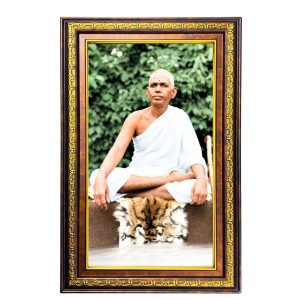 Ramana Maharshi Digital Golden Balck Color Photo Frame | Hindu Religious Wall Decor | 16x22 Inches - Inspirational Wall Art for Office, Home Decor - Ideal Spiritual Gift (F16639)