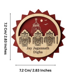 Wooden Lord Jagannath Fridge Magnet | Laser Engraved Religious Souvenir | Traditional Pattachitra Style Decorative Magnet for Home & Office (2) Wooden Lord Jagannath Fridge Magnet | Laser Engraved Religious Souvenir | Traditional Pattachitra Style Decorative Magnet for Home & Office (2)