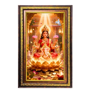 Lakshmi Ganesha Digital Golden Balck Color Photo Frame | Hindu Religious Wall Decor | 10x16 Inches - Inspirational Wall Art for Office, Home Decor - Ideal Spiritual Gift (F16911) Lakshmi Ganesha Digital Golden Balck Color Photo Frame | Hindu Religious Wall Decor | 10x16 Inches - Inspirational Wall Art for Office, Home Decor - Ideal Spiritual Gift (F16911)