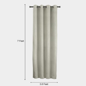 Home Beautiful 7ft. Grey Polyester Curtain - (M2846) Home Beautiful 7ft. Grey Polyester Curtain - (M2846)